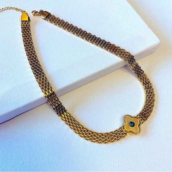 18K Gold Plated Coarse Chains Necklace - Picture 2 of 7